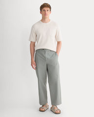 Cropped Slub Trouser | Agave Green