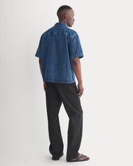 Lightweight Denim Resort Shirt | Medium Indigo