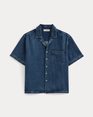 Lightweight Denim Resort Shirt | Medium Indigo