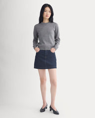 Double Knit Crew in Cotton Merino | Mid Grey/Graphite