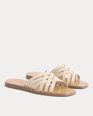 Leather Triple Crisscross Sandal | Canvas