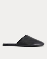 Glove Mule Slipper | Black Leather