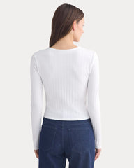 Cardigan in Pointelle | White
