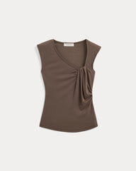 Asymmetrical Top in Butterluxe | Deep Taupe