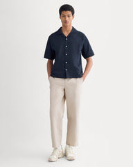 Cropped Resort Shirt | Navy