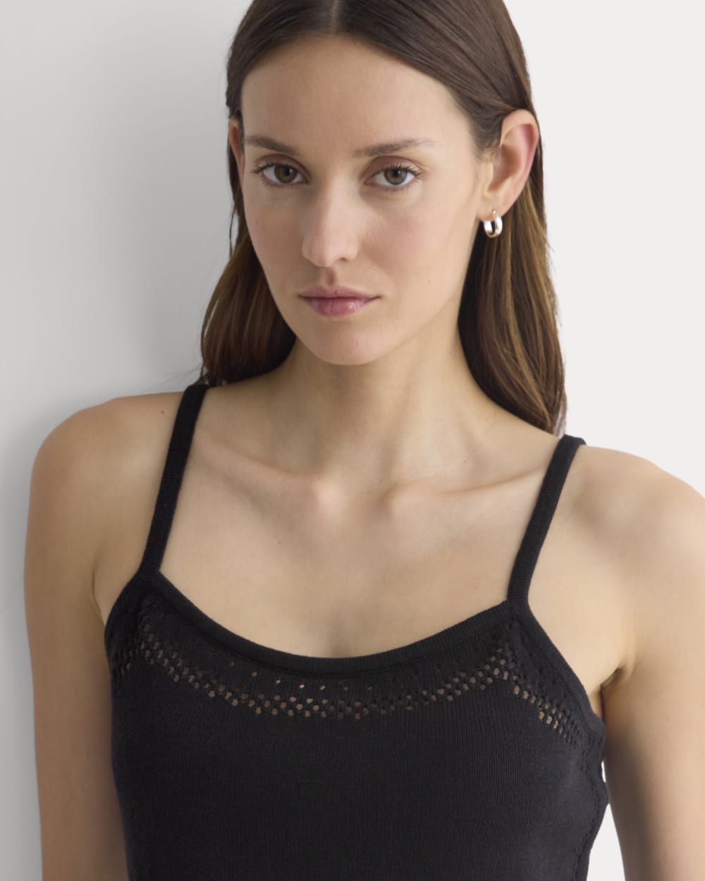 Lace-Knit Cami | Black