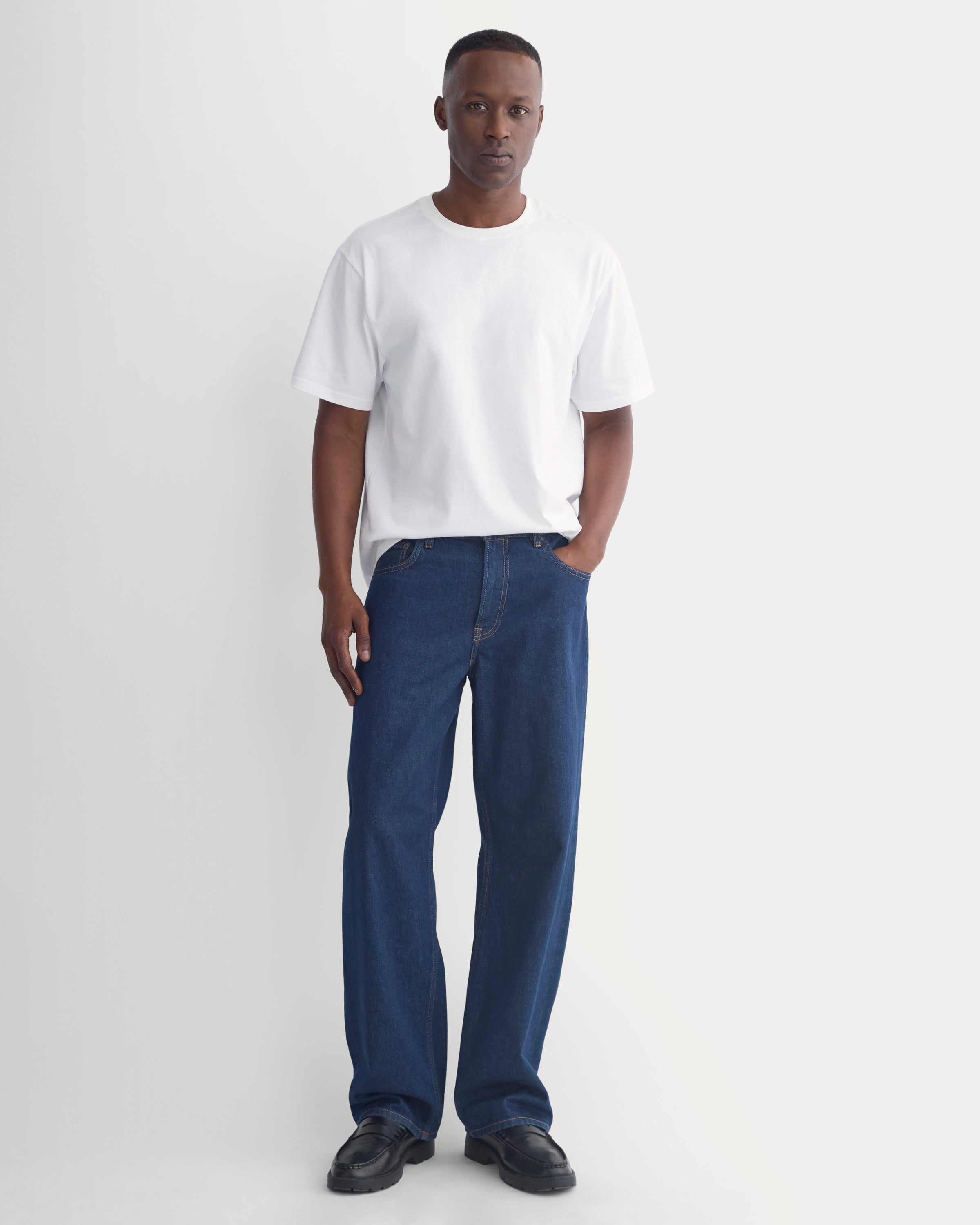 Archive Standard-Fit Cotton Crew | White