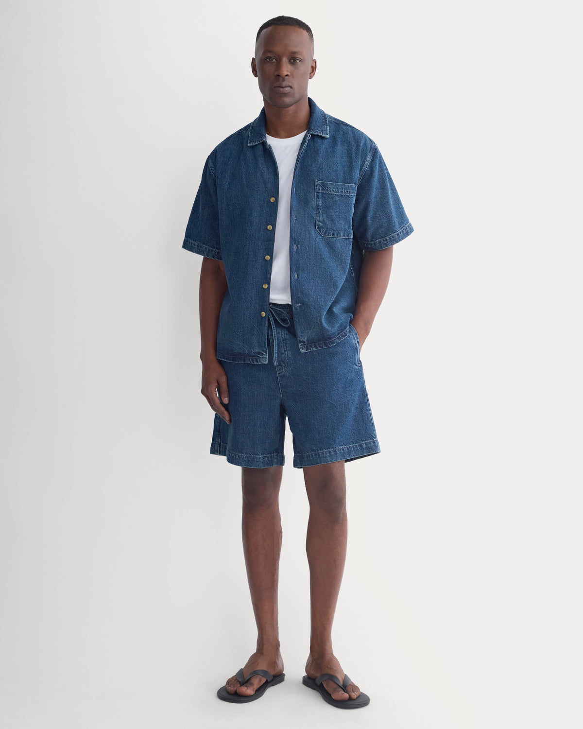 Lightweight Denim Easy Short | Medium Indigo