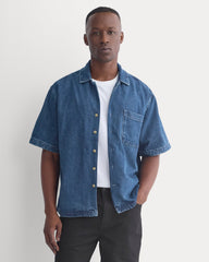 Lightweight Denim Resort Shirt | Medium Indigo