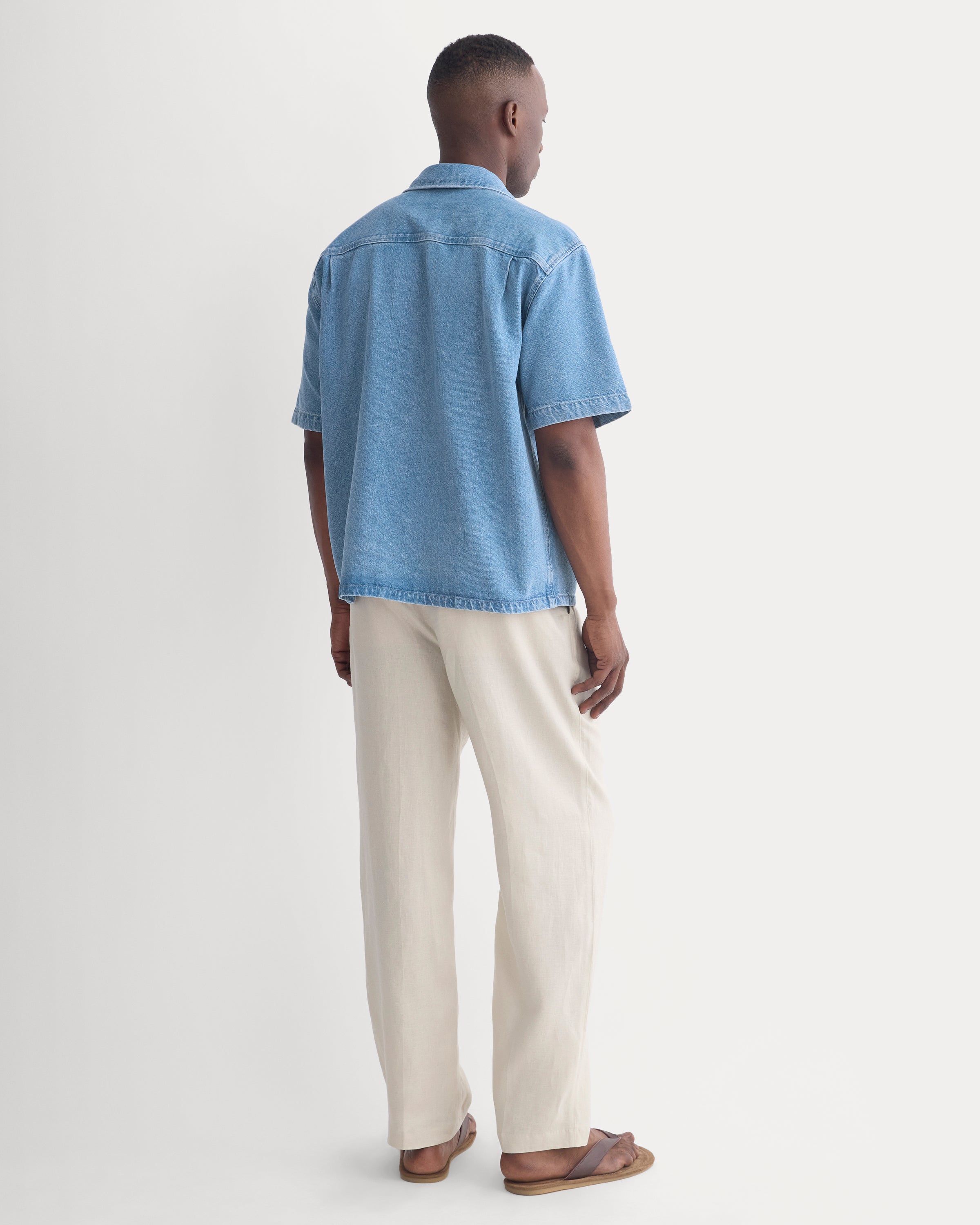 Lightweight Denim Resort Shirt | Light Indigo