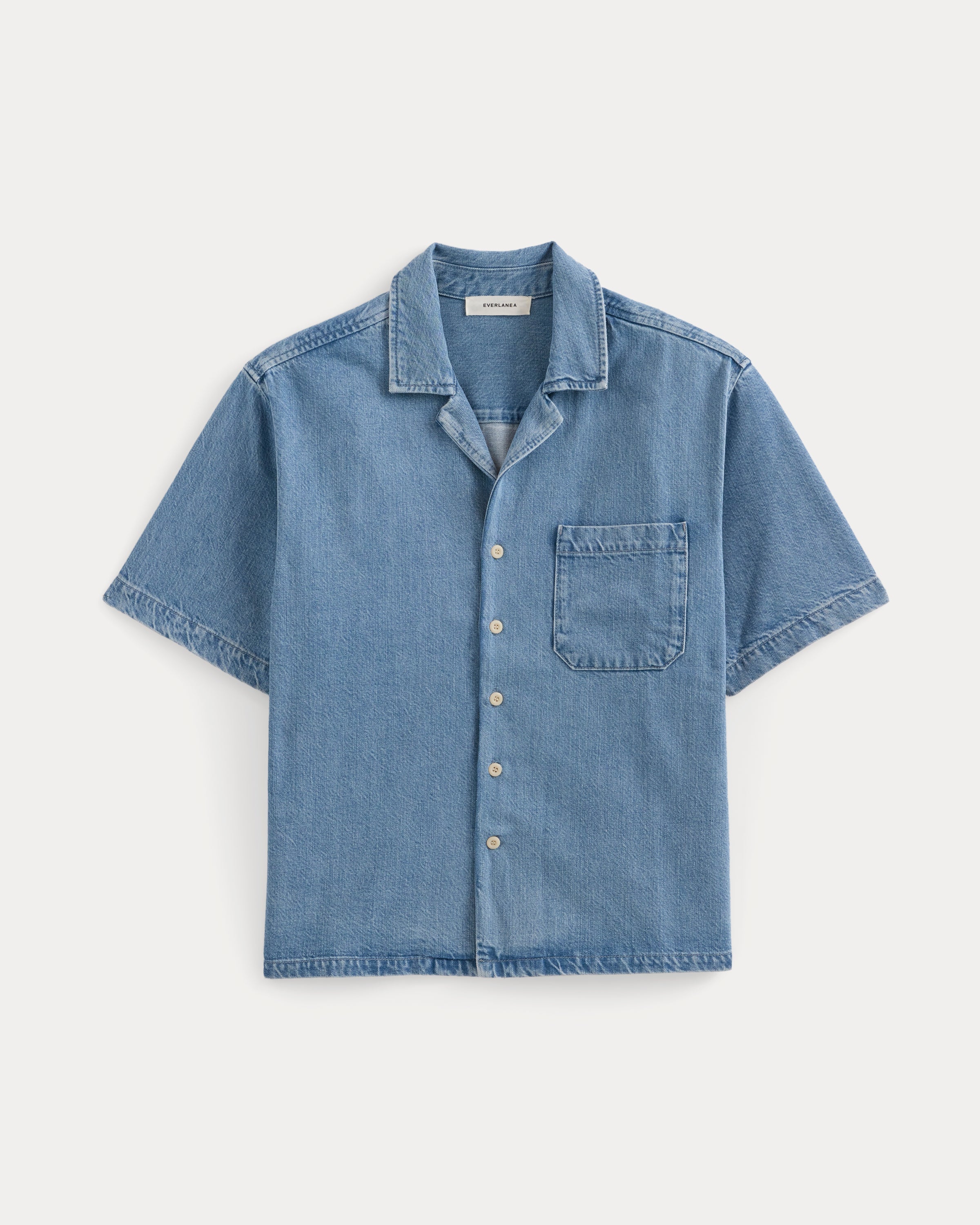 Lightweight Denim Resort Shirt | Light Indigo