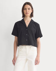 Cotton Gauze Resort Shirt | Black