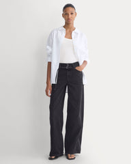 Lightweight Loose Wide-Leg Jean | Black | Long