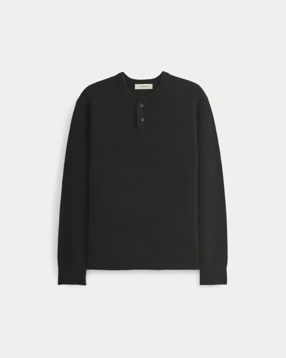 Henley in Wool Cashmere | Black