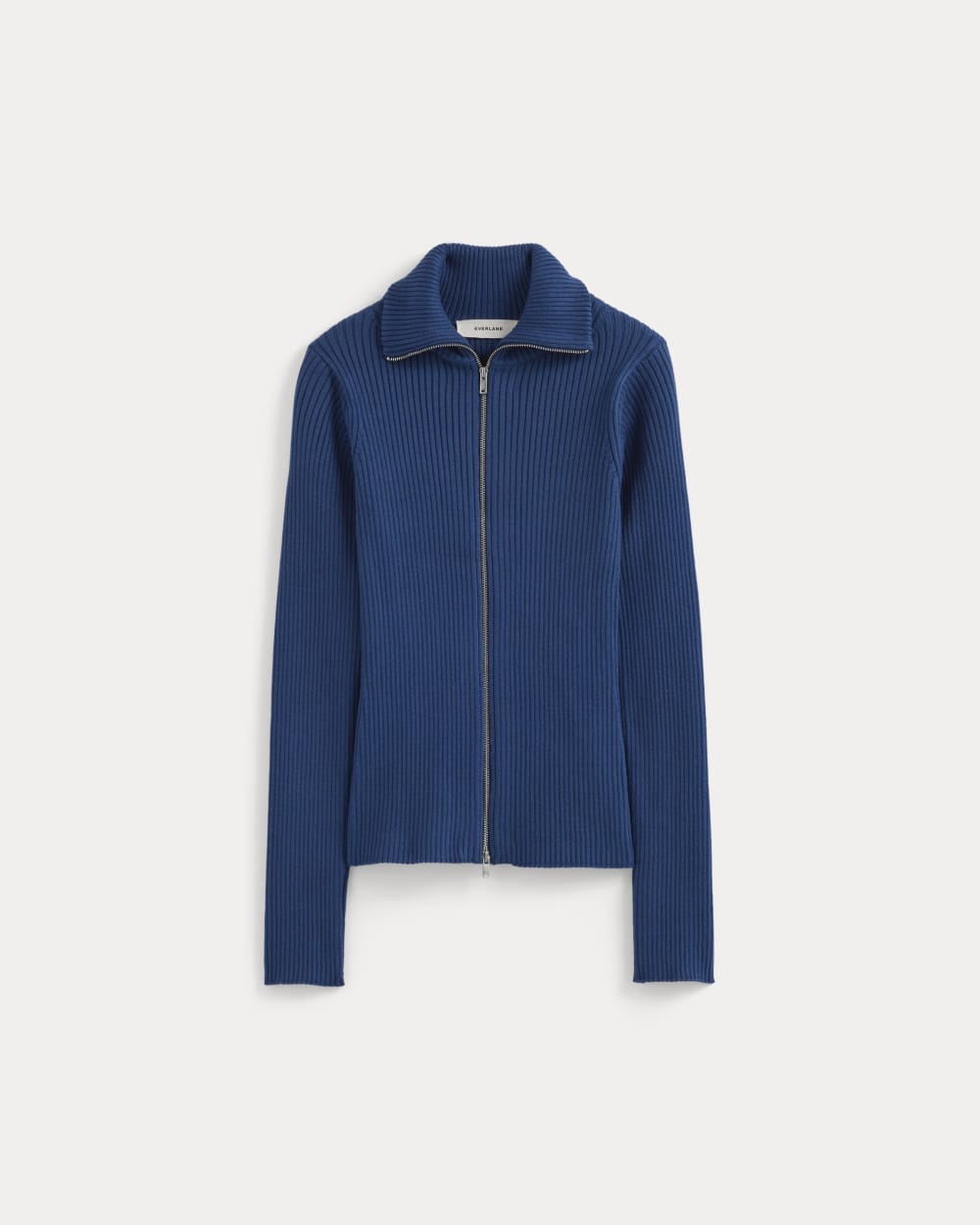Full-Zip Ribbed Jacket in Everyday Cotton | Estate Blue