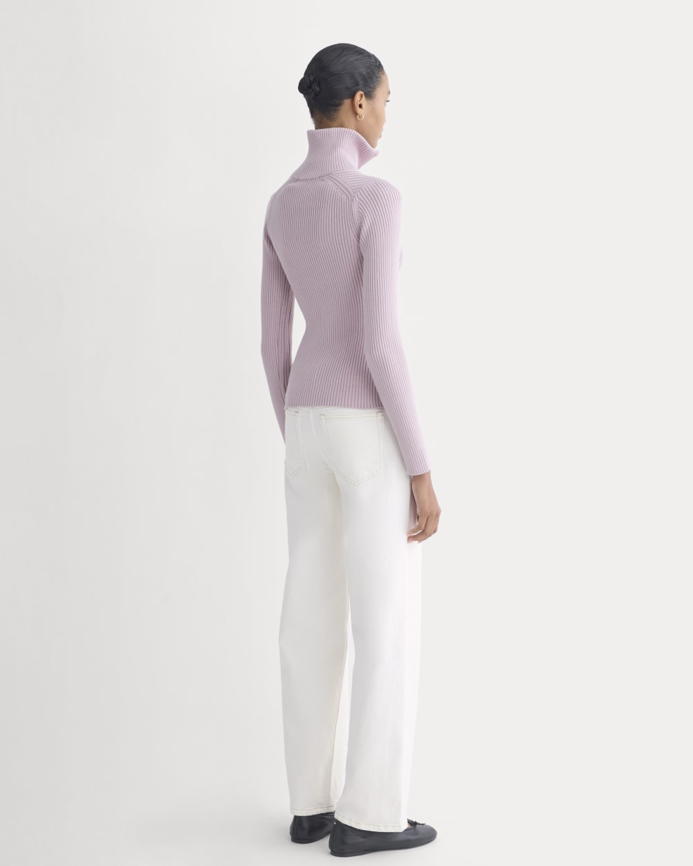 Full-Zip Ribbed Jacket in Everyday Cotton | Burnished Lilac
