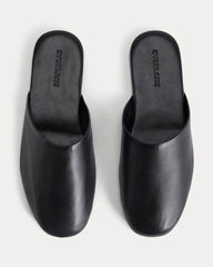 Glove Mule Slipper | Black Leather