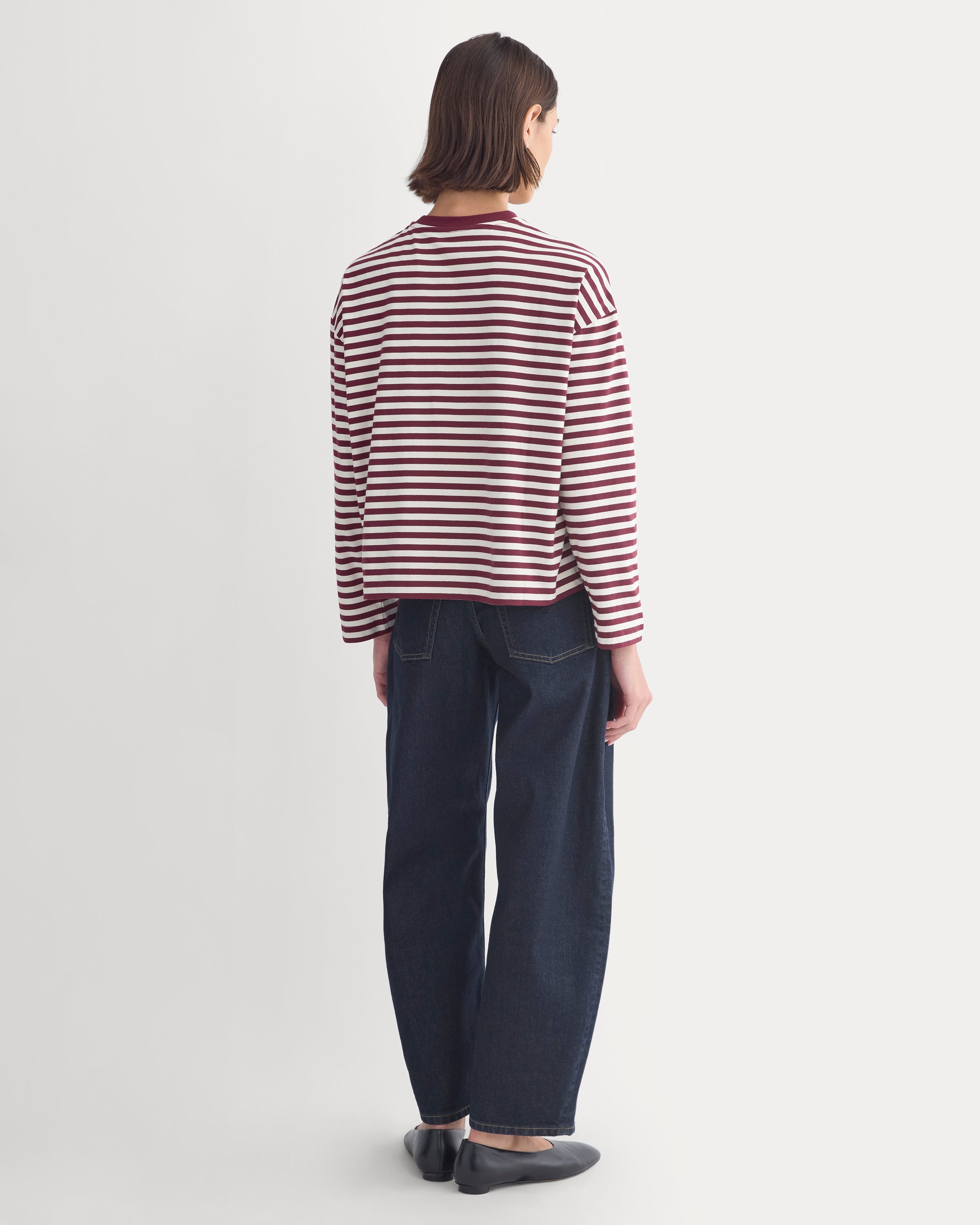 Forever Jersey Boxy Long-Sleeve Crew | Red