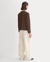 Forever Jersey Boxy Long-Sleeve Crew | Cocoa