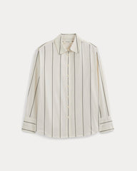 Everyday Shirt in Silky Cotton | Gardenia/Meteorite