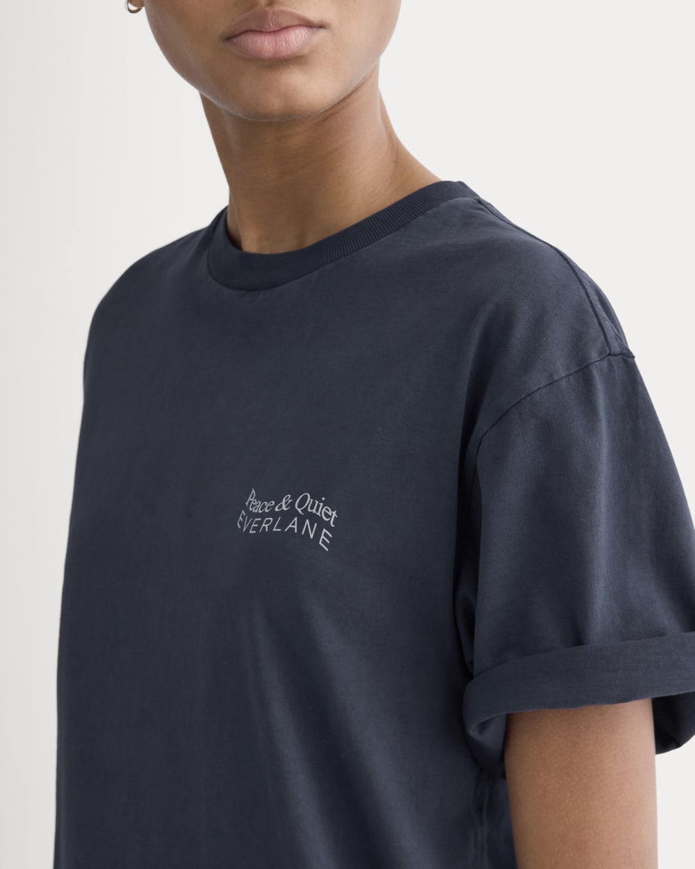 Everlane x Peace & Quiet Graphic Logo Tee | Navy