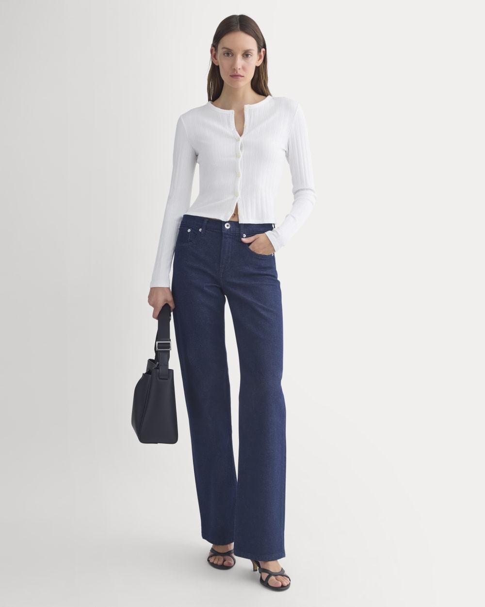 Cardigan in Pointelle | White