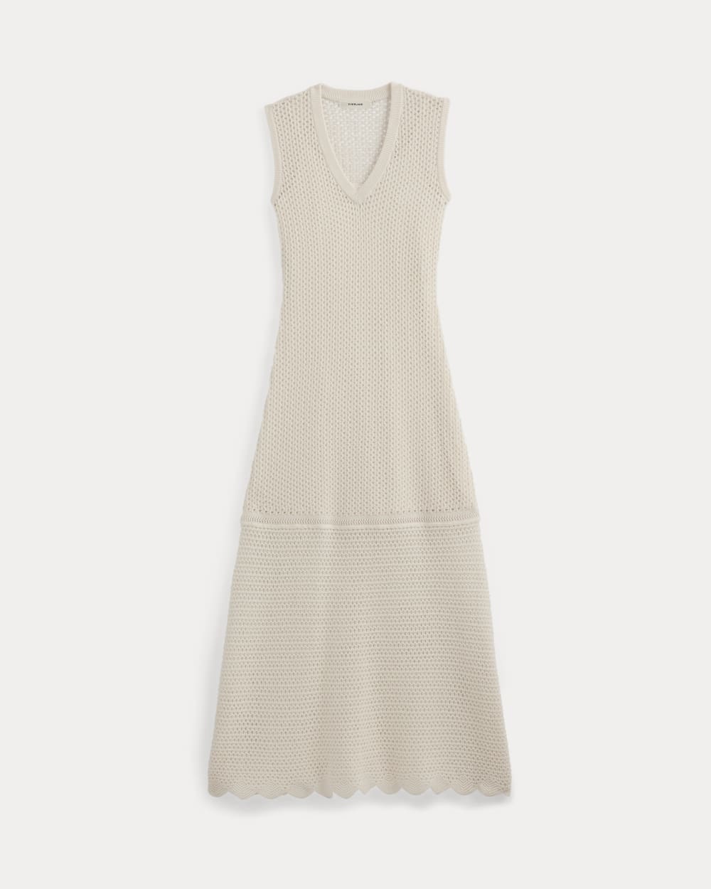 Lace Knit Maxi Sweater Dress | Bone
