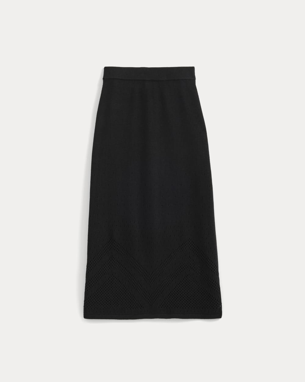 Lace-Knit Maxi Skirt | Black