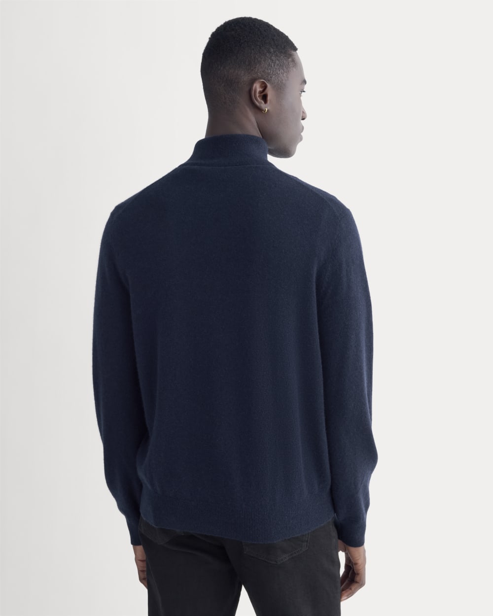 Cashmere Quarter Zip Sweater | Navy