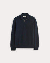Cashmere Quarter Zip Sweater | Navy