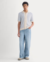 Button-Down Resort Polo | Light Heathered Oat/Open Air